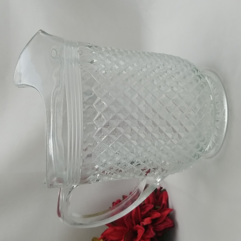 Hocking Miss America Crystal Pitcher with Ice Lip